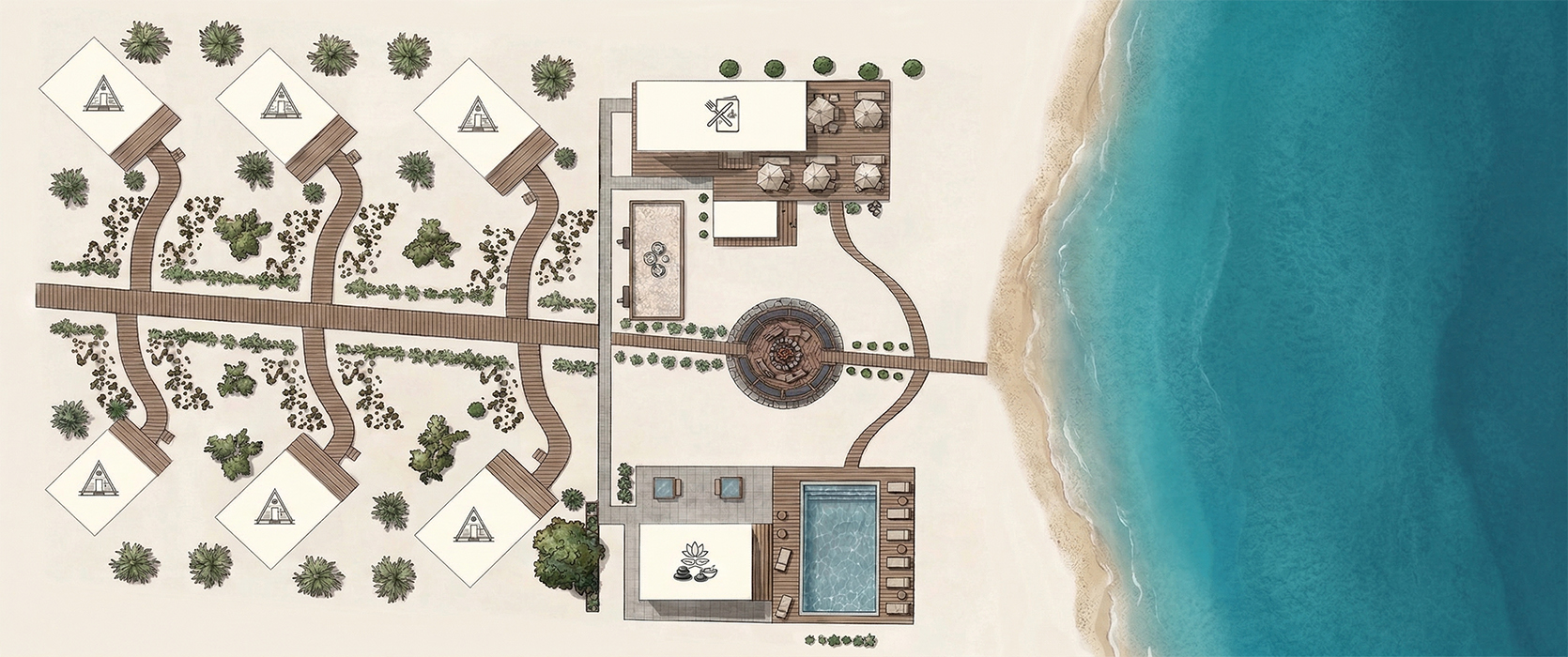 План территории глэмпинга «Amore»